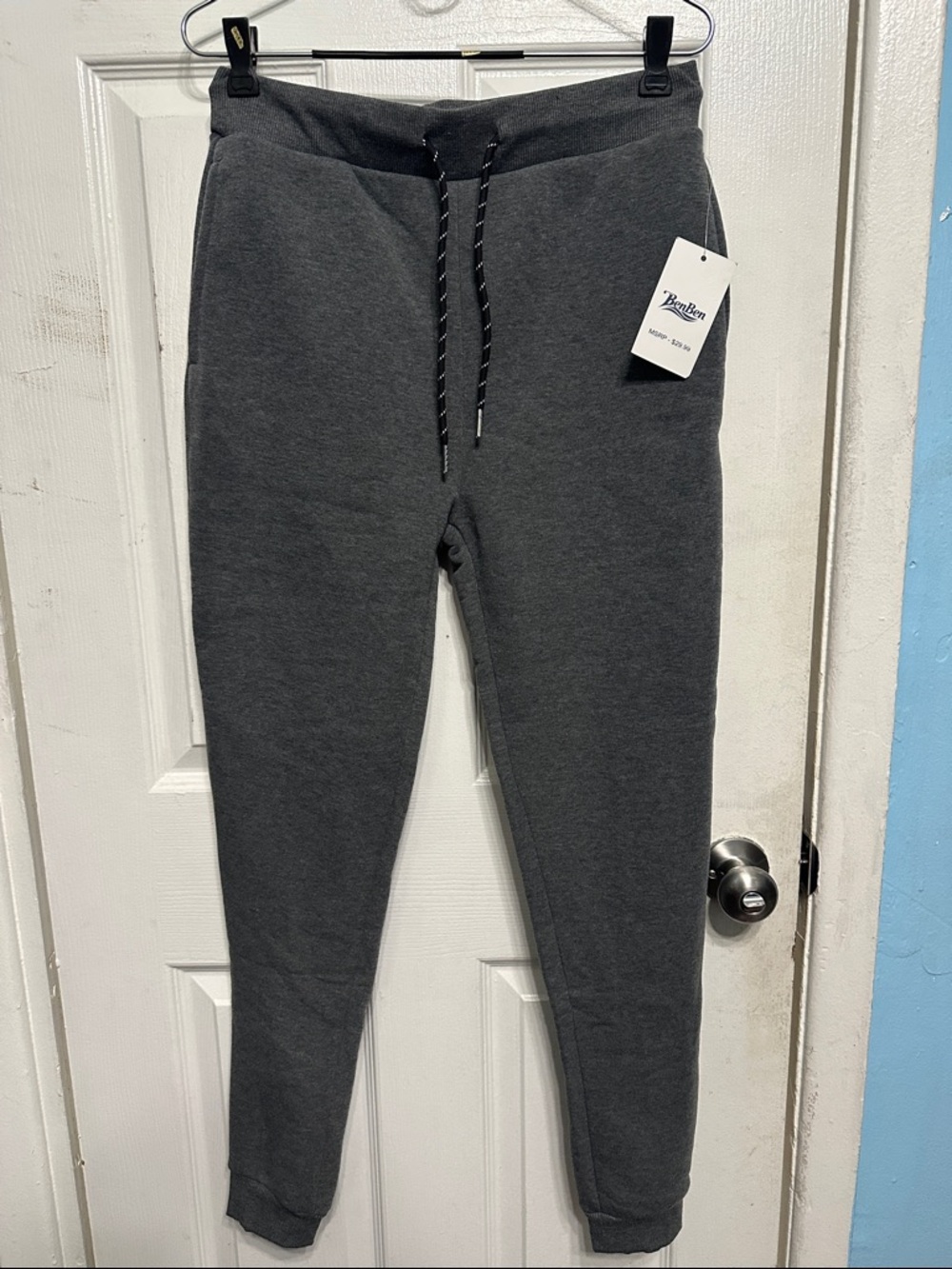 Men's Charcoal Gray Slim Jogger Sweatpants